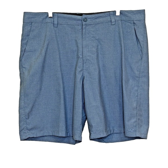 O'Neill Other - O'Neill‎ Chino Shorts Mens Size 40 Light Blue Pin Stripe Flat Front Preppy